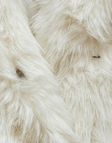 Big collar faux fur coat