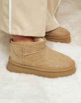 Sparkly platform ankle boots