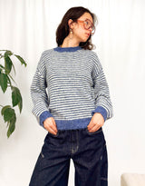 Palm sequin striped sweater