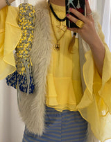 Furry sleeveless vest