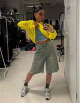 Mesh oversized longsleeve top