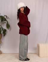Oversized wide sweater