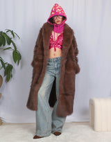 Long faux fur coat