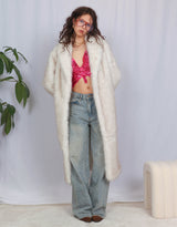 Long faux fur coat