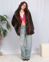 Faux fur midi coat I
