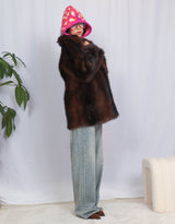 Faux fur midi coat I