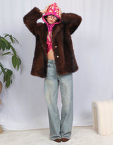 Faux fur midi coat I