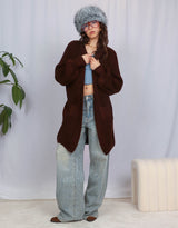 Knitted long cardigan