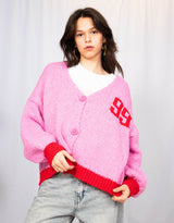 Varsity 99 wool blend knit cardigan