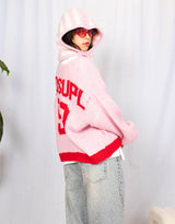 Varsity 99 wool blend knit cardigan