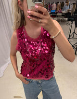 Sequin sleeveless top