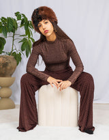 Sparkly flared leggings