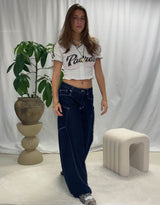 Vintage customized sporty button top