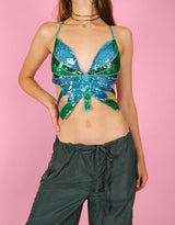 Butterfly sequin top