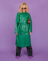 Classic vegan leather coat