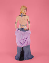 Handmade crochet fringe crop top