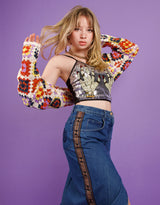 Hands on sequin crop top