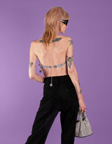 Mirrored disc crop top