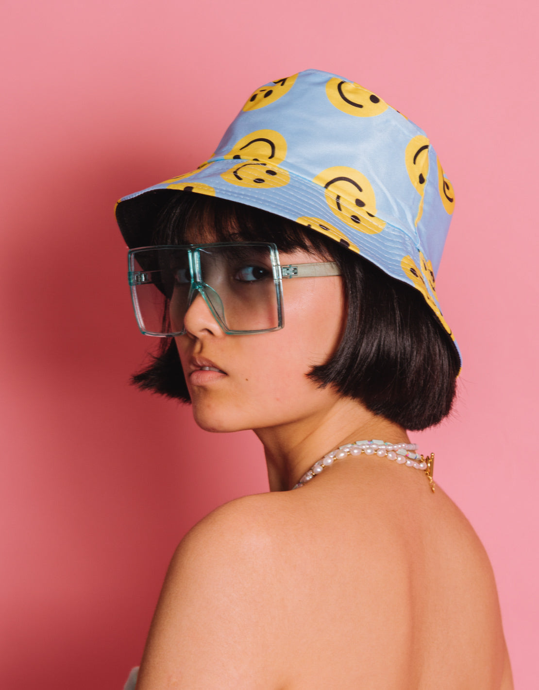 PURPLE SMILEY BUCKET HAT – ROCKISS