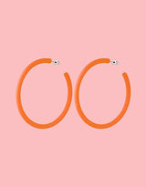 Retro matte hoop earrings