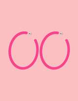 Retro matte hoop earrings
