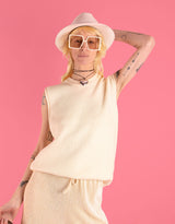 Ribbed sleeveless top