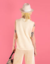 Ribbed sleeveless top