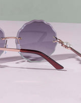 Sunglasses pearl round
