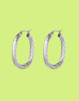 Twisted oval earrings