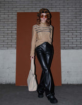 Vintage turtle neck sweater with stripes