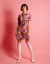 Vintage city pattern dress