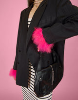 Vintage customized blazer with feathers XVI