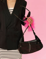 Vintage customized blazer with feathers XVI