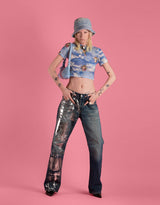 Vintage customized metallic Levi’s jeans I