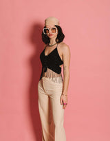 Vintage glitter butterfly top