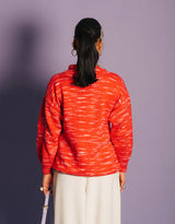 Vintage high neck cats print sweater