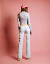 Vintage low waisted flared jeans