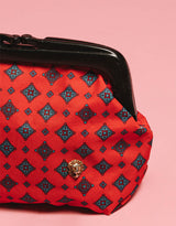 Vintage patterned clutch bag
