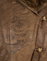 Vintage shearling toggle coat