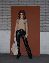 Vintage turtle neck sweater with stripes