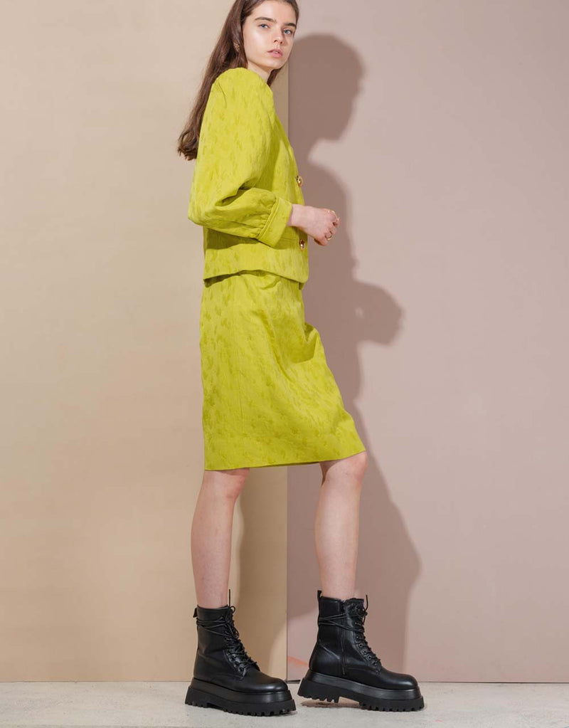 Vintage Yves Saint Laurent ribbed midi skirt