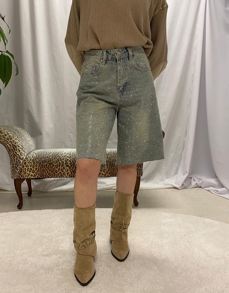 Sparkly wide shorts