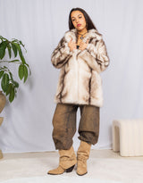 Faux fur midi coat I