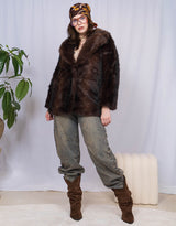 Faux fur midi coat I