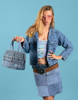Vintage customized denim handbag I