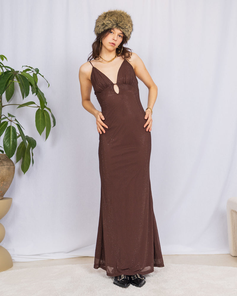 Sparkly cut out detail long dress – JUTKA & RISKA