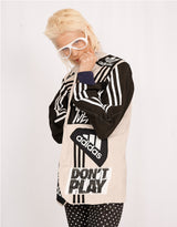 Vintage customized sports blazer with logo patches