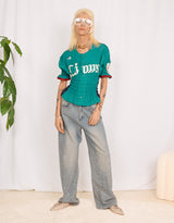 Vintage customized sporty button top