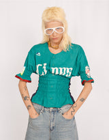 Vintage customized sporty button top