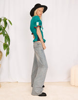 Vintage customized sporty button top